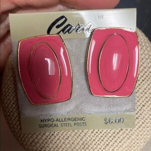 Cara Pink & Gold 90s Deadstock Earrings